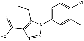 1-(4-chloro-3-methylphenyl)-5-ethyl-1H-1,2,3-triazole-4-carboxylic acid 结构式