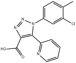 1-(3-chloro-4-methylphenyl)-5-(pyridin-2-yl)-1H-1,2,3-triazole-4-carboxylic acid 结构式