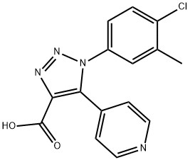 1-(4-chloro-3-methylphenyl)-5-(pyridin-4-yl)-1H-1,2,3-triazole-4-carboxylic acid 结构式