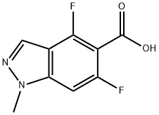 4,6-difluoro-1-methyl-1h-indazole-5-carboxylic acid 结构式