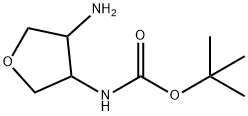 叔-丁基 (4-氨基四氢呋喃-3-基)氨基甲酯 结构式