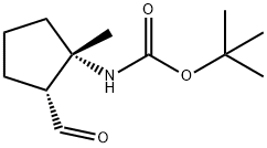 tert-butyl N-[(1S,2R)-2-formyl-1-methylcyclopentyl]carbamate 结构式