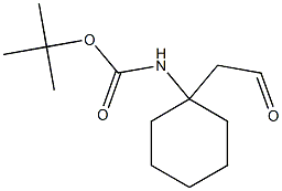 tert-butyl 1-(formylmethyl)cyclohexylcarbamate 结构式