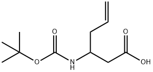 叔丁氧羰基-DL-Β-高烯丙基甘氨酸 结构式