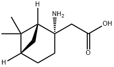 2-[(1R,2S,5S)-2-amino-6,6-dimethylbicyclo[3.1.1]heptan-2-yl]acetic acid 结构式
