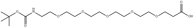 N-叔丁氧羰基-五聚乙二醇-羧酸 结构式