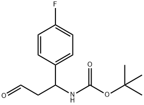 tert-butyl N-[1-(4-fluorophenyl)-3-oxopropyl]carbamate 结构式