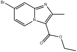 7-溴-2-甲基咪唑并[1,2-A]吡啶-3-羧酸乙酯 结构式