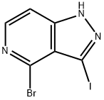 4-溴-3-碘-1H-吡唑并[4,3-C]吡啶 结构式