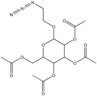 2'-叠氮基乙基-2,3,4,6-四-O-乙酰基-BETA-D-吡喃半乳糖苷 结构式