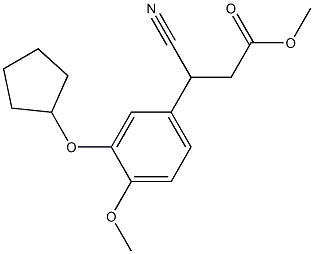 methyl 3-cyano-3-[3-(cyclopentyloxy)-4-methoxyphenyl]propanoate 结构式