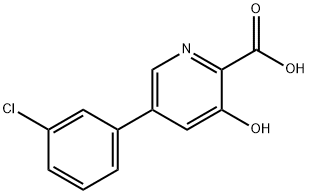 5-(3-氯苯基)-3-羟基吡啶甲酸 结构式