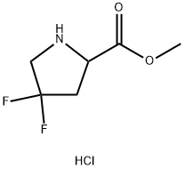 4,4-二氟吡咯烷-2-甲酸甲酯盐酸盐 结构式