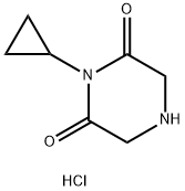 1-环丙基哌嗪-2,6-二酮盐酸 结构式