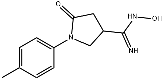 (Z)-N'-hydroxy-1-(4-methylphenyl)-5-oxopyrrolidine-3-carboximidamide 结构式