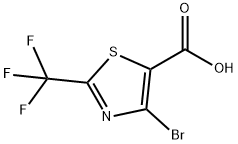 4-溴-2-(三氟甲基)噻唑-5-羧酸 结构式