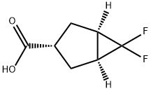 (1R,3s,5S)-rel-6,6-difluorobicyclo[3.1.0]hexane-3-carboxylic acid 结构式