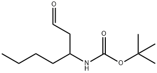 tert-butyl N-(1-oxoheptan-3-yl)carbamate 结构式