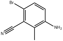 3-氨基-6-溴-2-甲基苄腈 结构式