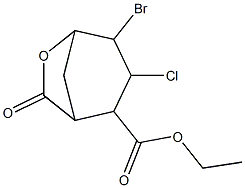 ethyl 4-bromo-3-chloro-7-oxo-6-oxabicyclo[3.2.1]octane-2-carboxylate 结构式