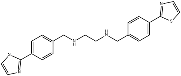 N,N′-Bis-(4-thiazol-2-yl-benzyl)-ethane-1,2-diamine 结构式