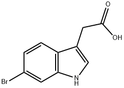6-溴吲哚-3-乙酸 结构式