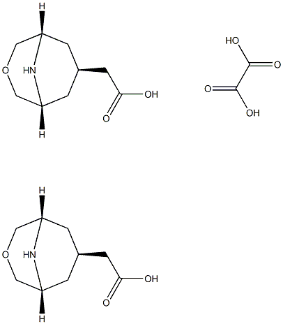 exo-3-Oxa-9-aza-bicyclo[3.3.1]nonane-7-acetic acid oxelate(2:1) 结构式