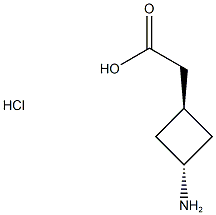 trans-(3-aminocyclobutyl)acetic acid hcl 结构式