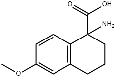 1-氨基-6-甲氧基-1,2,3,4-四氢萘-1-羧酸 结构式