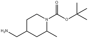 tert-butyl 4-(aminomethyl)-2-methylpiperidine-1-carboxylate 结构式