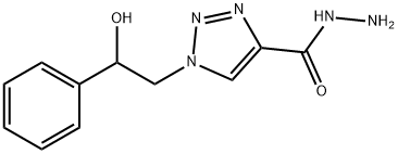 1-(2-hydroxy-2-phenylethyl)-1H-1,2,3-triazole-4-carbohydrazide 结构式