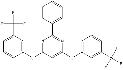 2-phenyl-4,6-bis[3-(trifluoromethyl)phenoxy]pyrimidine 结构式