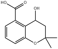 4-HYDROXY-2,2-DIMETHYLCHROMAN-5-CARBOXYLIC ACID 结构式