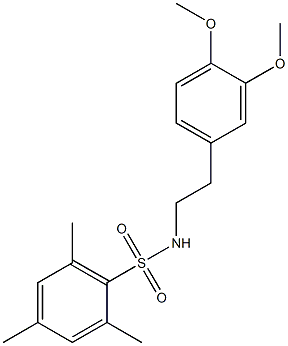 N-[2-(3,4-dimethoxyphenyl)ethyl]-2,4,6-trimethylbenzenesulfonamide 结构式