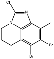 7,8-Dibromo-2-chloro-9-methyl-5,6-dihydro-4H-imidazo[4,5,1-ij]quinoline 结构式