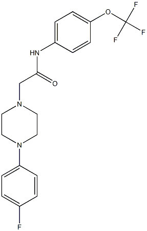 2-[4-(4-fluorophenyl)piperazin-1-yl]-N-[4-(trifluoromethoxy)phenyl]acetamide 结构式