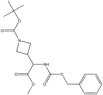 3-Azetidineacetic acid, 1-[(1,1-dimethylethoxy)carbonyl]-α-[[(phenylmethoxy)carbonyl]amino]-, methyl ester 结构式