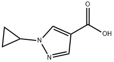 1-环丙基吡唑-4-甲酸 结构式