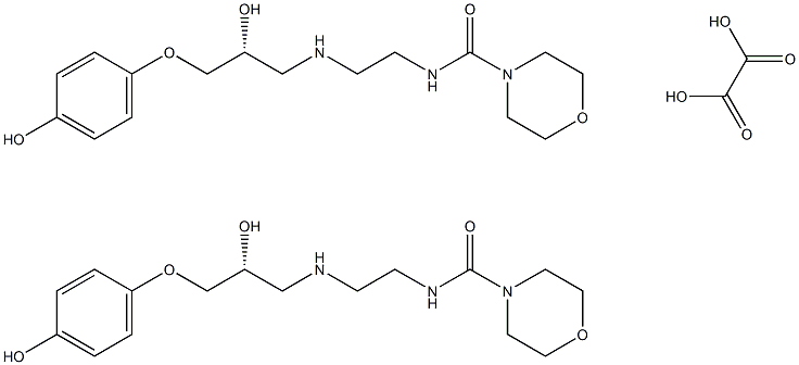 (R)-N-(2-((2-羟基-3-(4-羟基苯氧基)丙基)氨基)乙基)吗啉-4-甲酰胺半草酸盐 结构式