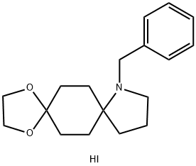 9-benzyl-1,4-dioxa-9-azadispiro[4.2.48.25]tetradecane hydroiodide 结构式