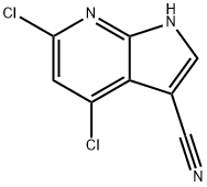 4,6-dichloro-1h-pyrrolo[2,3-b]pyridine-3-carbonitrile 结构式