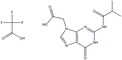 2-(2-异丁基-6-氧代-1H-嘌呤-9(6H)-基)乙酸2,2,2-三氟乙酸盐 结构式