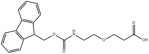 N-芴甲氧羰基-乙二醇-羧酸 结构式