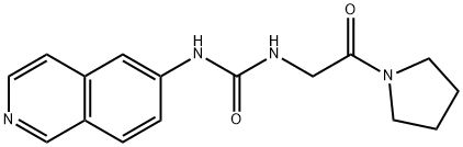 N-6-异喹啉基-N'-[2-氧代-2-(1-吡咯烷基)乙基]脲 结构式