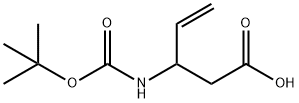 3-{[(tert-butoxy)carbonyl]amino}pent-4-enoic acid 结构式