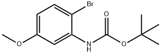 N-BOC-2-溴-5-甲氧基苯胺 结构式