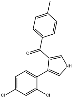 3-(2,4-dichlorophenyl)-4-(4-methylbenzoyl)-1H-pyrrole 结构式
