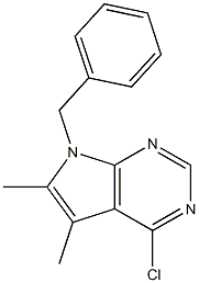 7-benzyl-4-chloro-5,6-dimethyl-7H-pyrrolo[2,3-d]pyrimidine 结构式