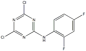 4,6-dichloro-N-(2,4-difluorophenyl)-1,3,5-triazin-2-amine 结构式
