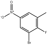 1-溴-2-氟-3-甲基-5-硝基苯 结构式